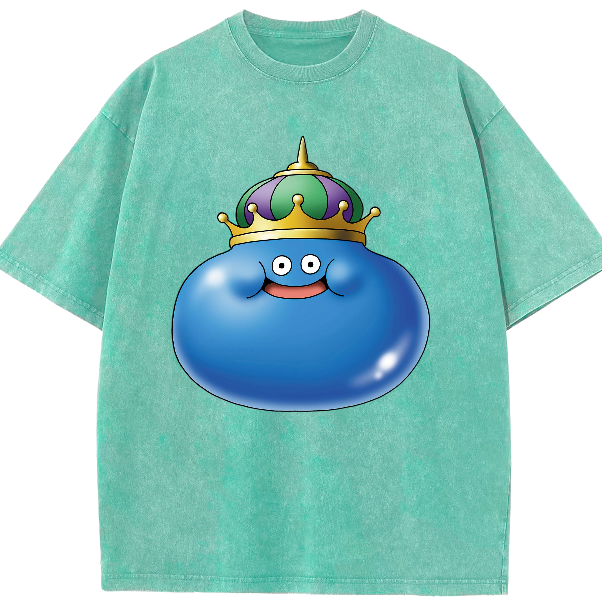 （画像用） ドラゴンクエスト Doragon Kuesuto Dragon Quest 綿100% ヴィンテージ風 半袖Tシャツ（フロントプリント）